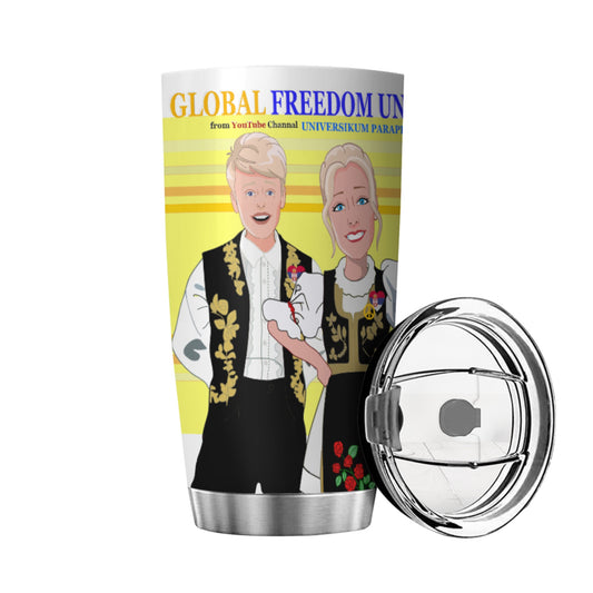 Tumbler Global Freedom United Couple Edition Serbia Black  Yellow