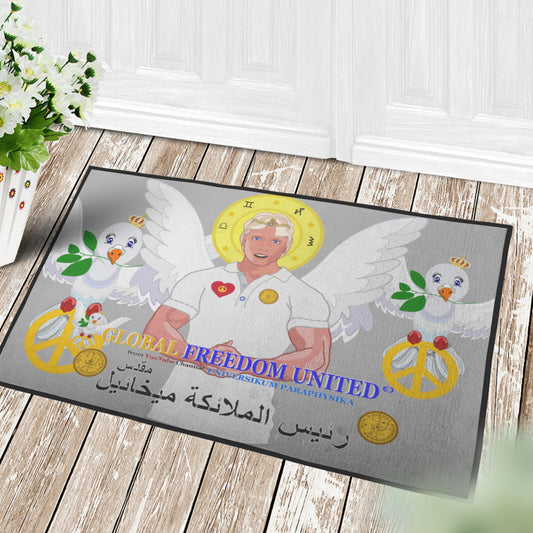 Door Mat Global Freedom United Archangel Michael Arabic Grey