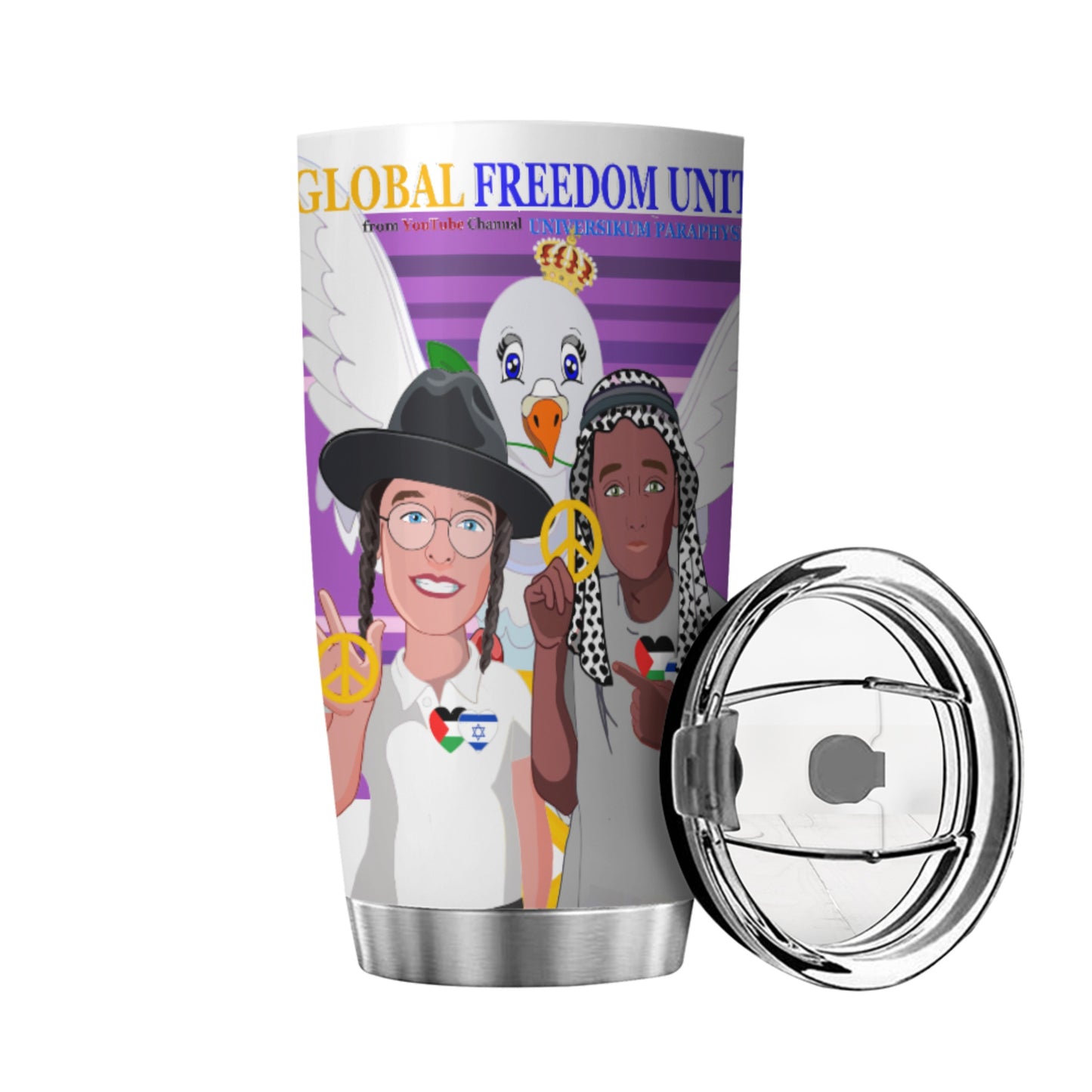 Tumbler Global Freedom United Men Palestina & Israel Lilac