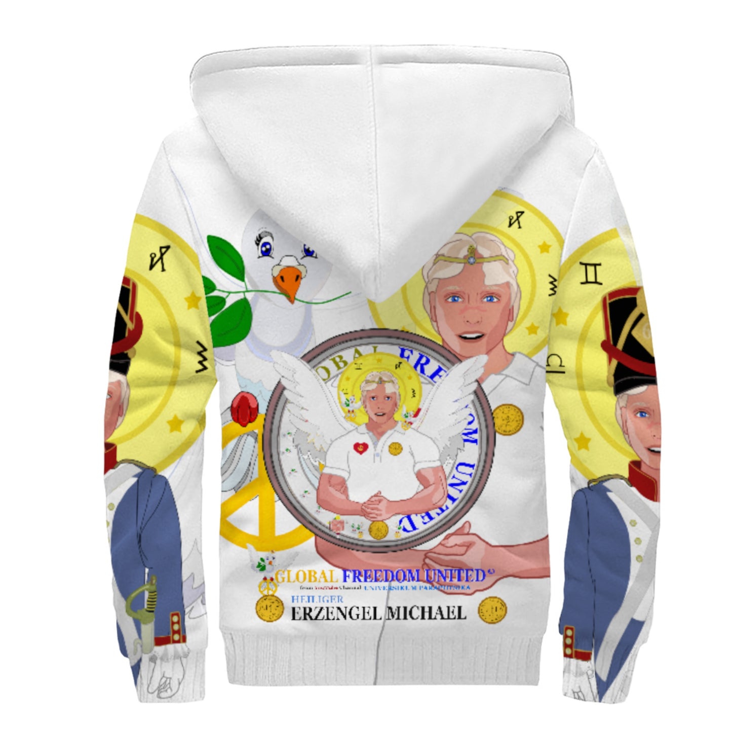 Plush Hoodie Global Freedom United Archangel Michael German Justicia