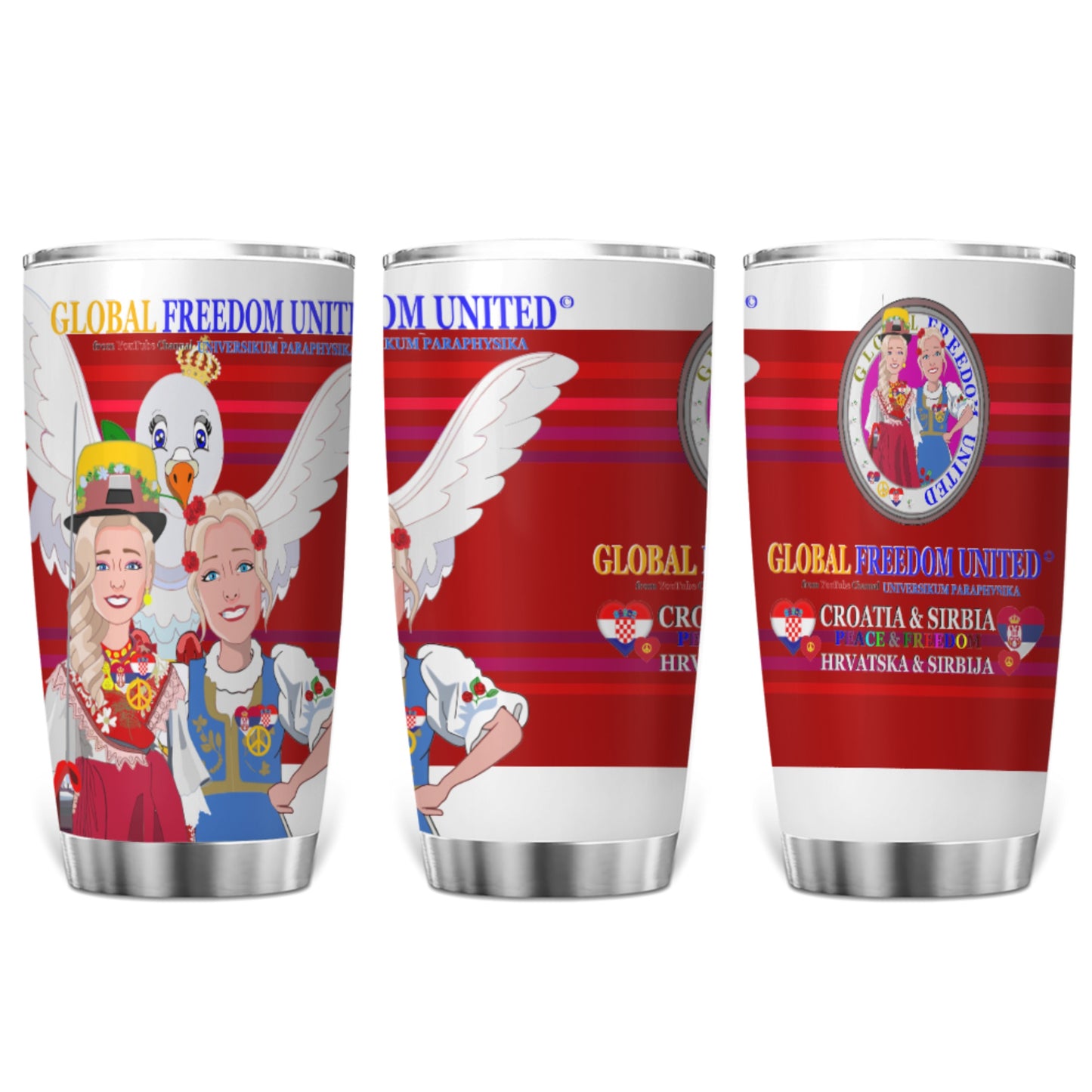 Tumbler Global Freedom United Women Croatia & Serbia Red