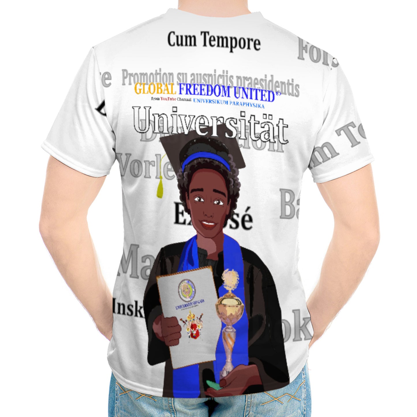 Men´s T-shirt Global Freedom United Afro Student Boy Cooper Place
