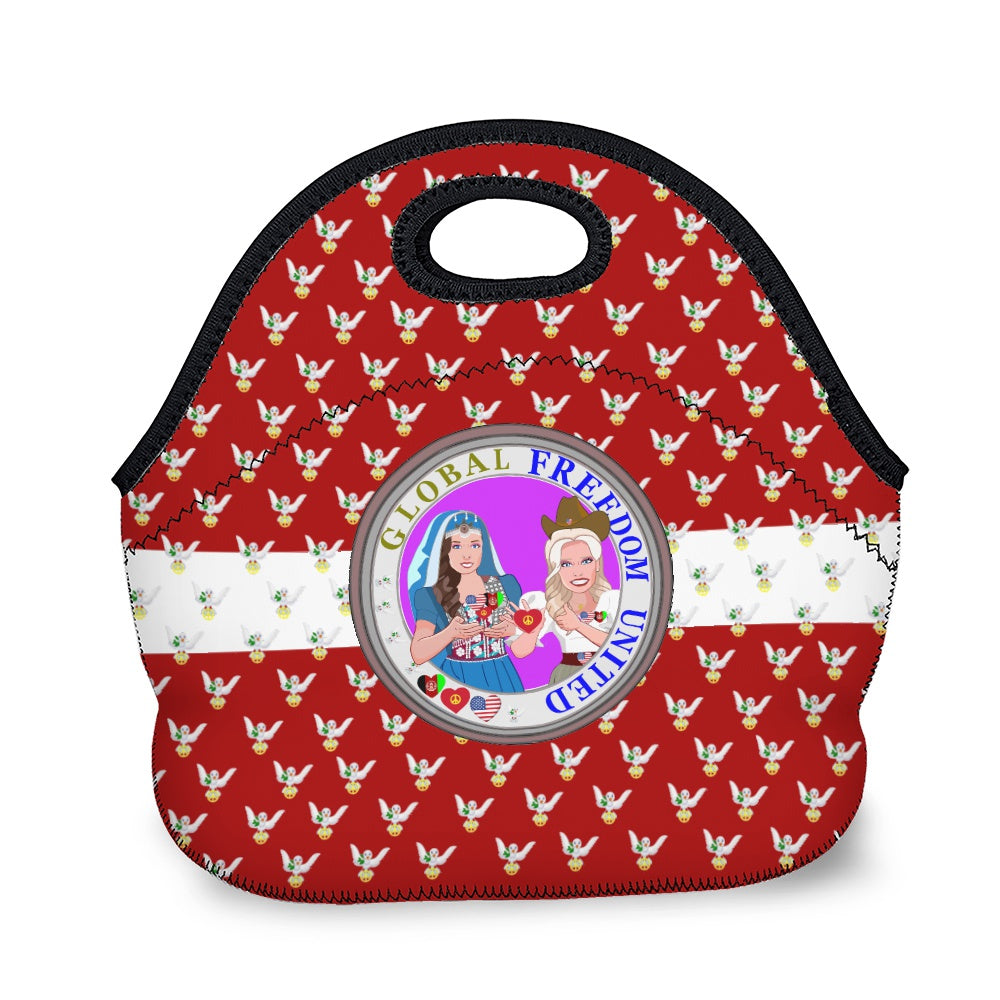 Meal Back GLOBAL FREEDOM UNITED© Women AFGHANISTAN & USA  Red Dove Of Peace