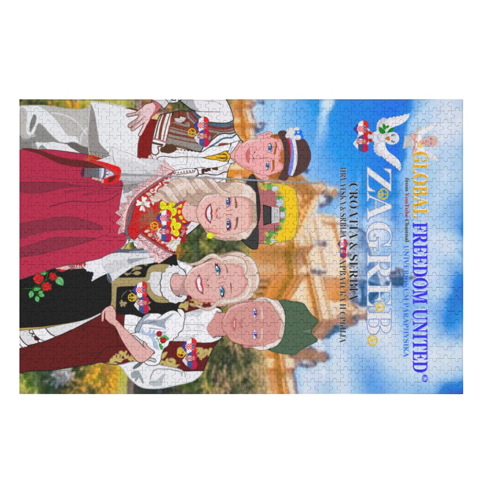 Paper Puzzle Global Freedom United Croatia & Serbia Zagreb Old Peace