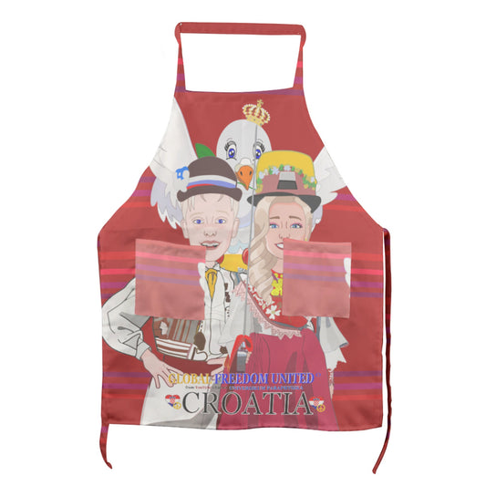 Apron GLOBAL FREEDOM UNITED© Couple Edition Croatia Red