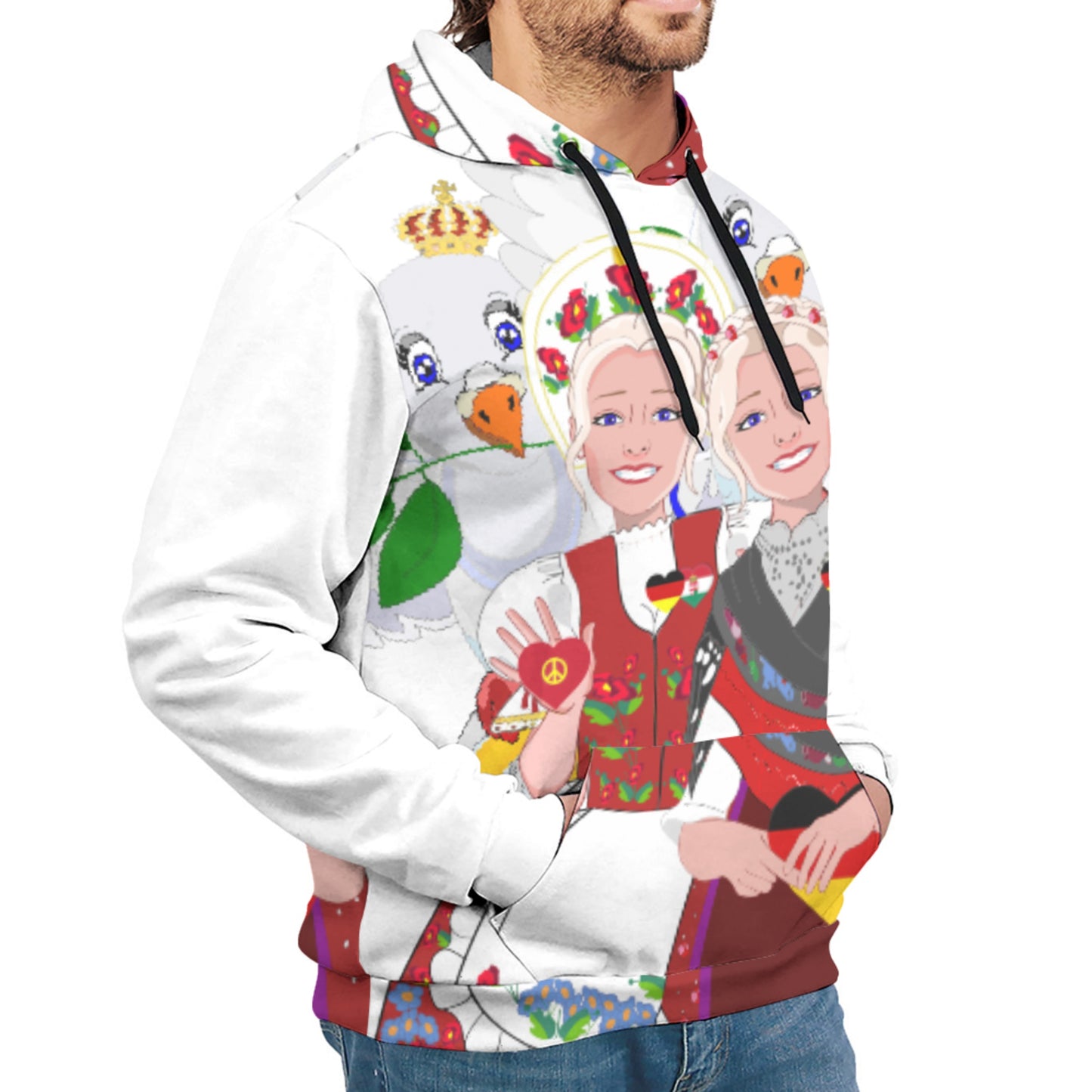 Hoodie GLOBAL FREEDOM UNITED© Women Germany & Hungary BIG