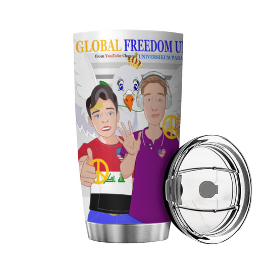Tumbler GLOBAL FREEDOM UNITED© Men Iraq & USA Grey