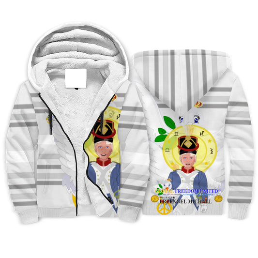 Plush Hoodie Global Freedom United Erzengel Michael Grey
