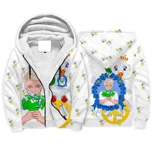 Plush Hoodie GLOBAL FREEDOM UNITED© Un Garcon dit désoié Excusez-moi