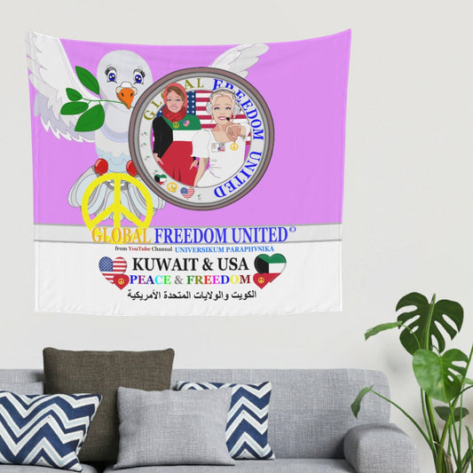 Tapestry Global Freedomo United Women Kuwait & Usa Old Peace Lilac