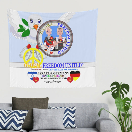 Tapestry GLOBAL FREEDOM UNITED© Women Israel & Germany Light Blue