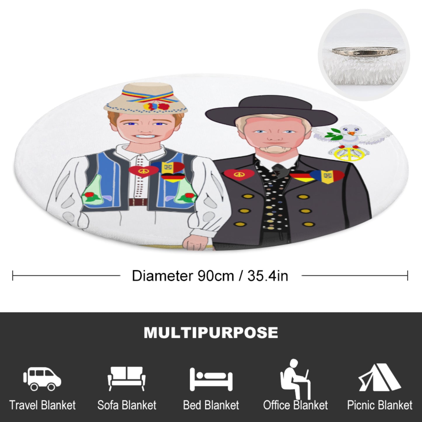 Blankets For Kits Global Freedom United Boys Romania & Germany Old Peace