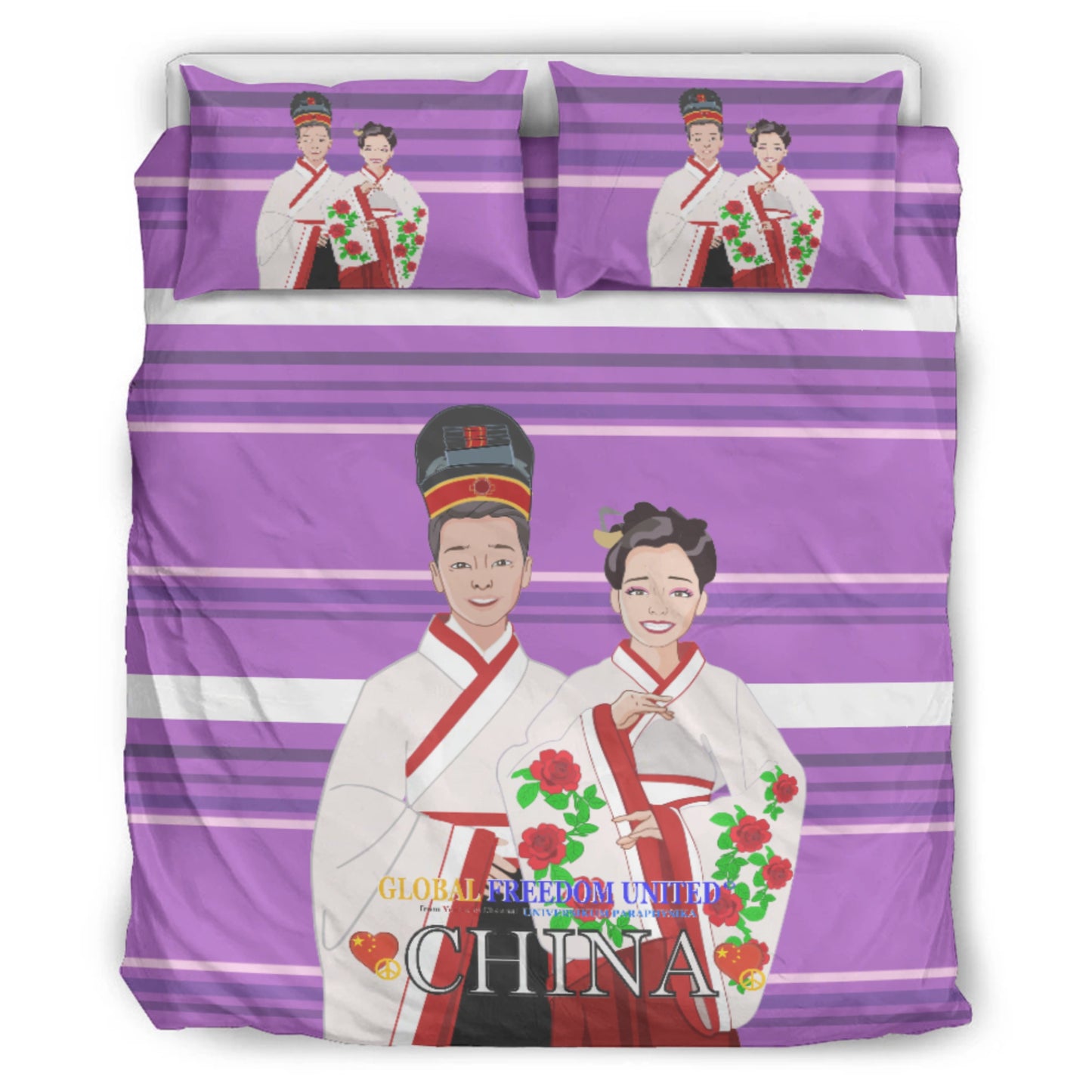 Bed Line GLOBAL FREEDOM UNITED© Couple China Lilac