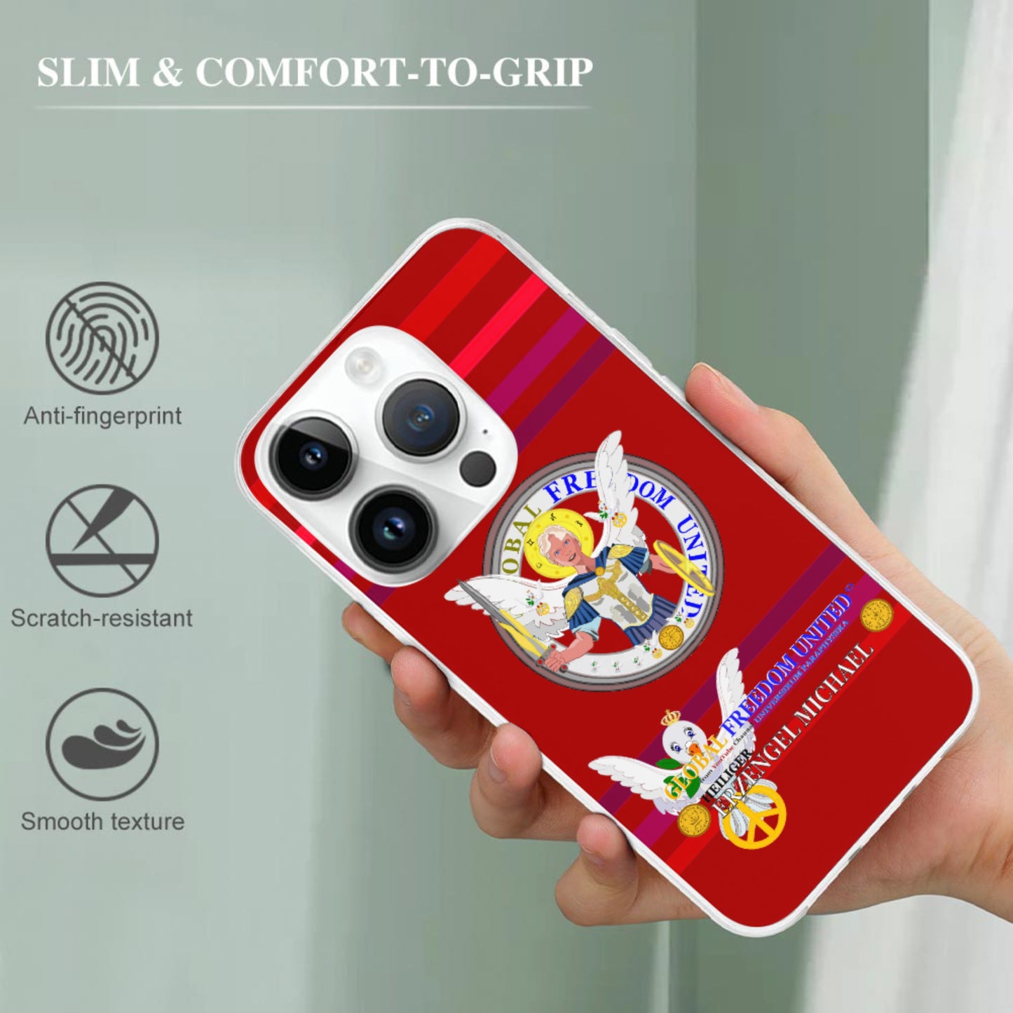 Phone Case Global Freedom United Archangel Michael German Red