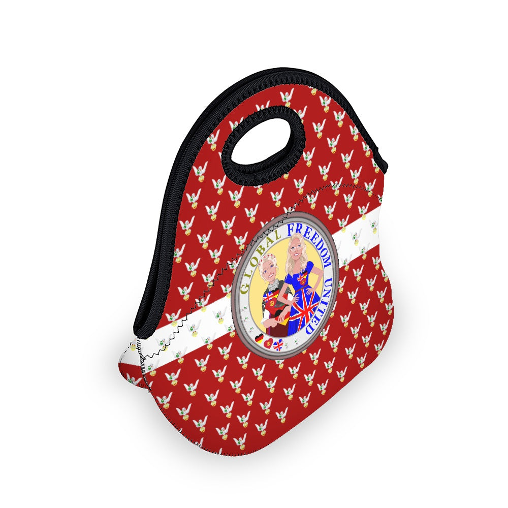 Meal Back GLOBAL FREEDOM UNITED© Women England & Germany Dove Of Peace Red