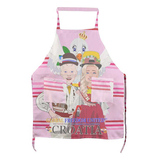 Apron GLOBAL FREEDOM UNITED© Couple Edition Croatia  Pink2