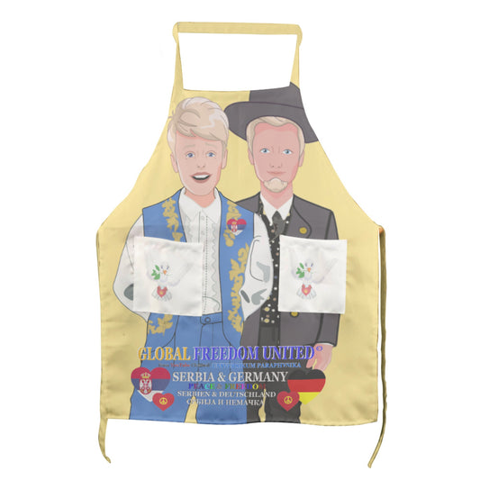 Apron GLOBAL FREEDOM UNITED© Men Serbia & Germany V2 Yellow