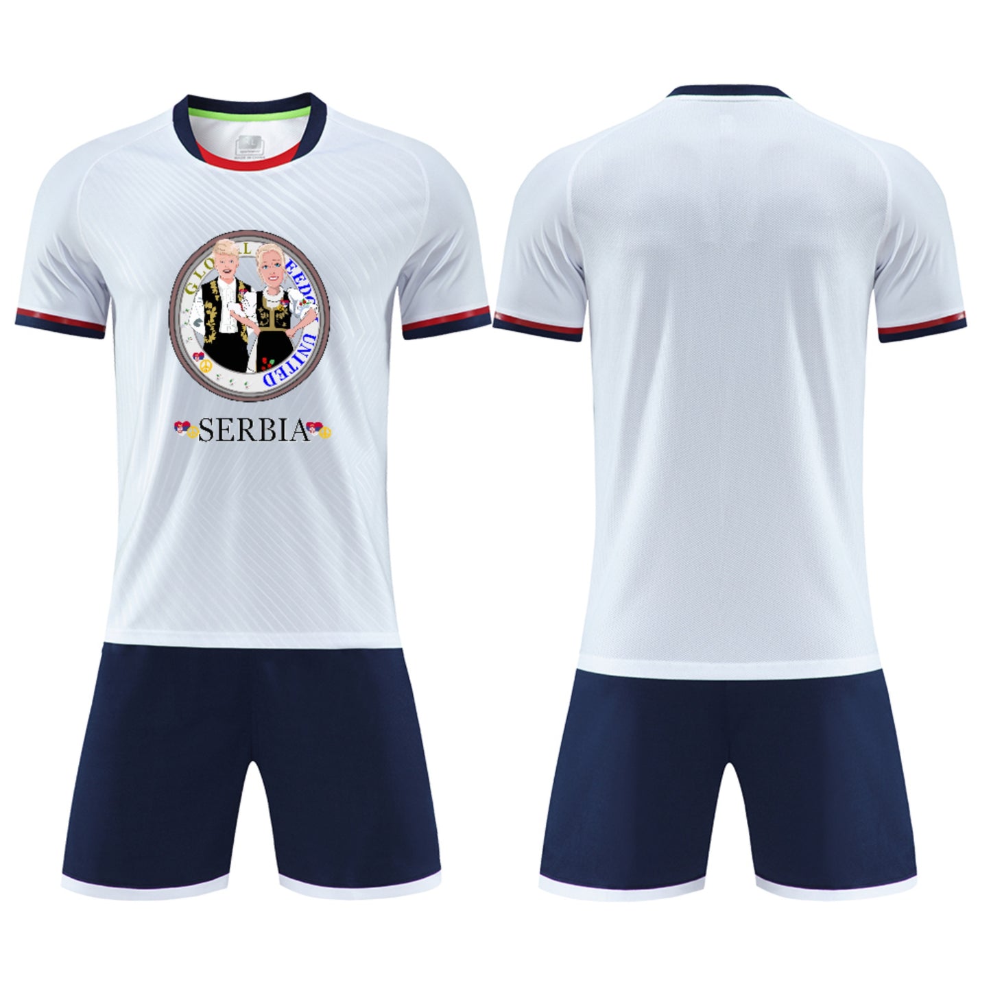 Adult Football Suit Global Freedom United Couple Serbia Black