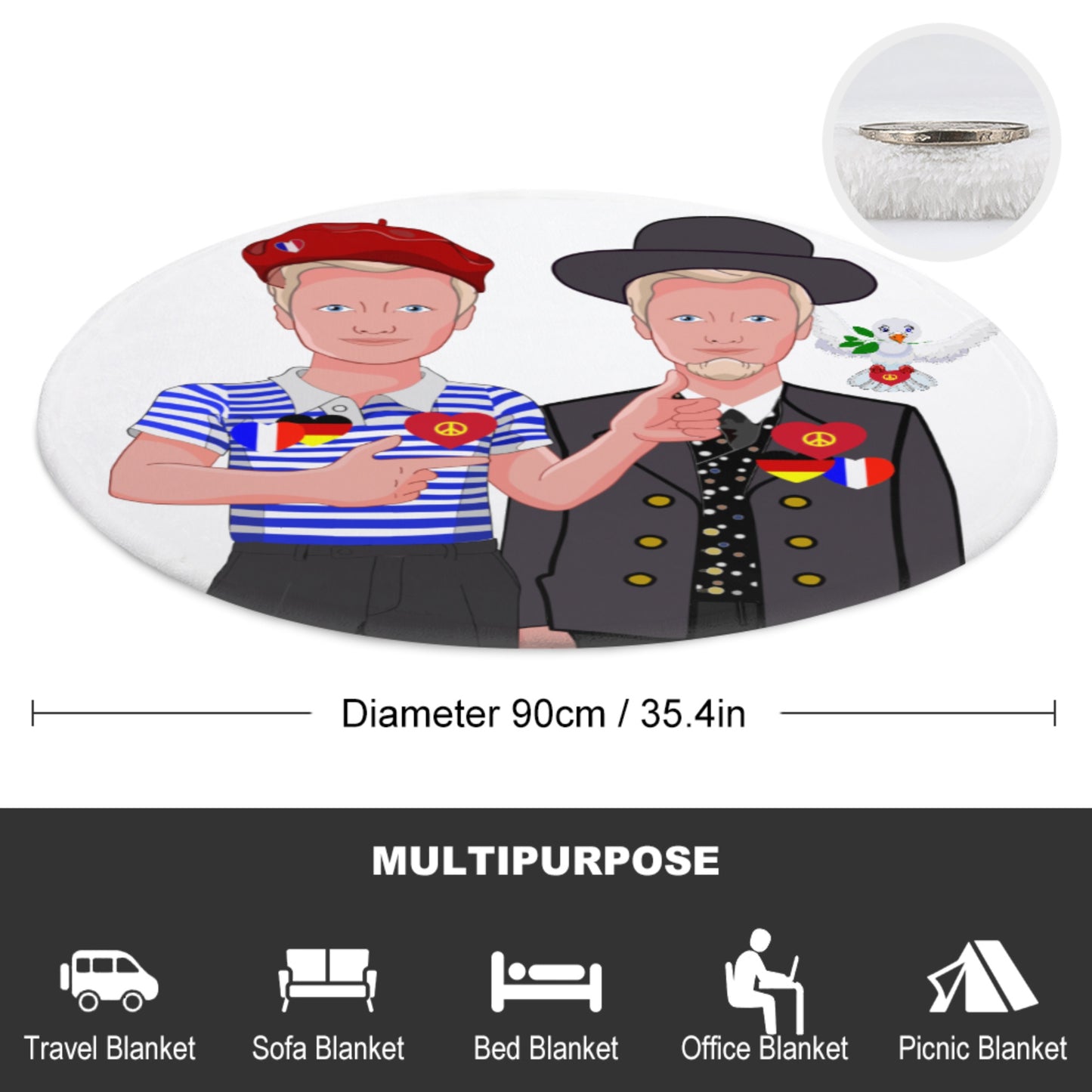 Blankets For Kits Global Freedom United Boys French & Germany Old Peace