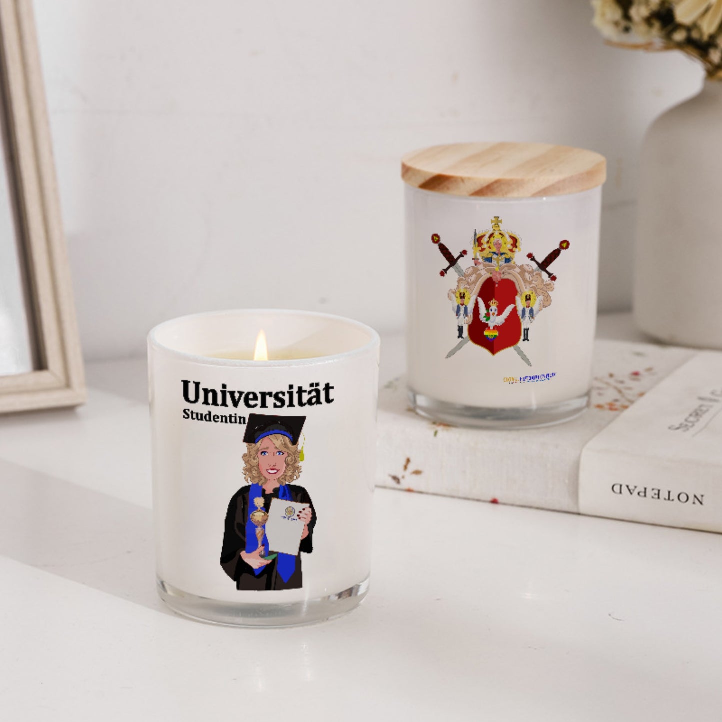 Scented Soy Candle Global Freedom United Student Girl Cooper Place Blond Hair 2