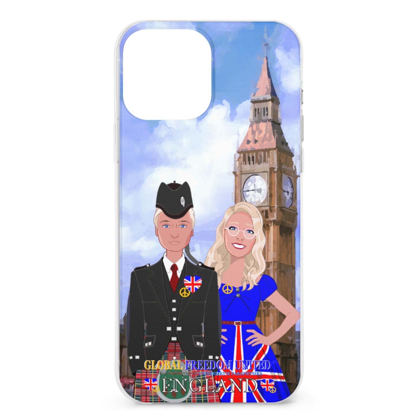 Phone Case GLOBAL FREEDOM UNITED© Couple Edition England
