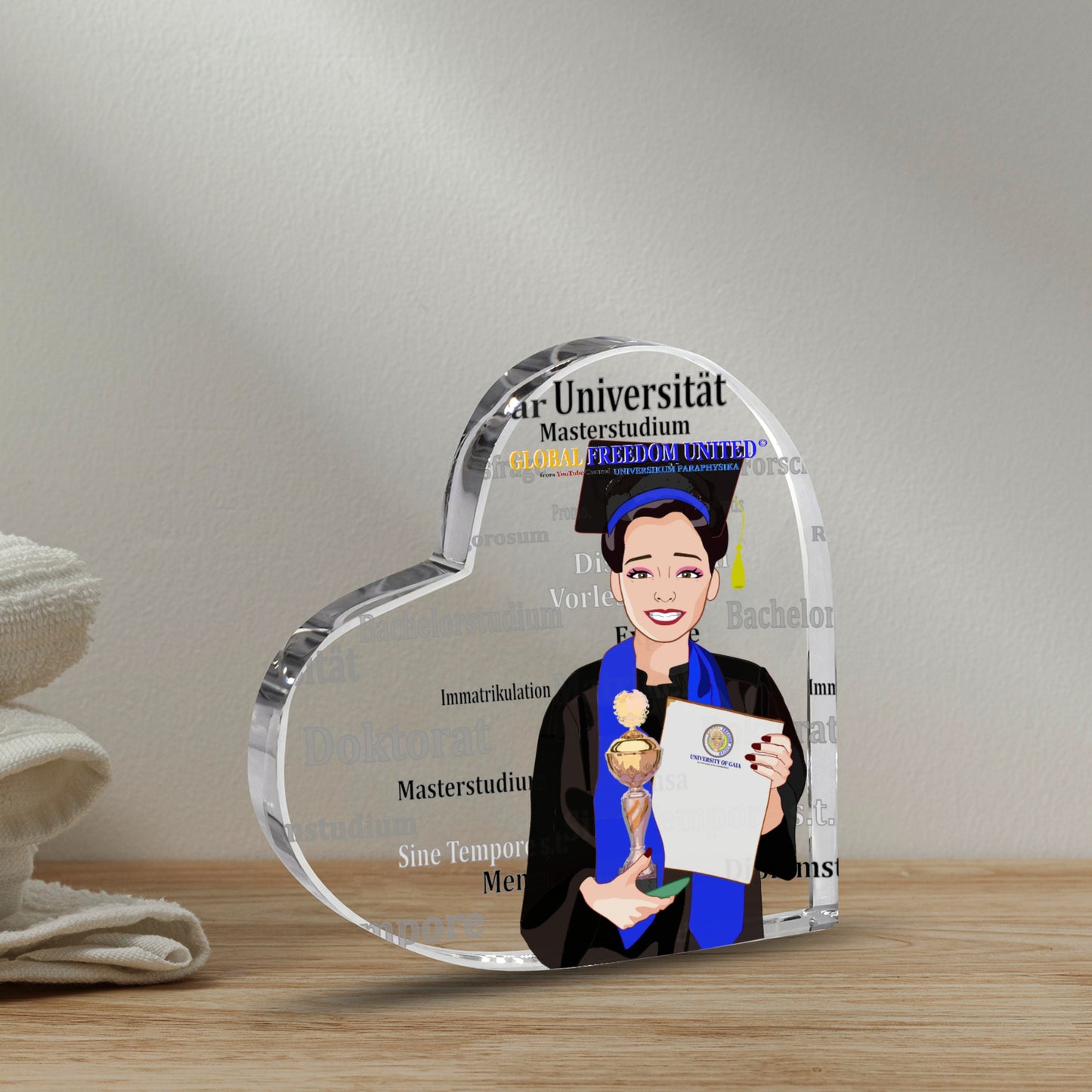 Acryl Heart Global Freedom United Asia Student Girl Cooper Place