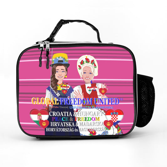 Laether Meal Back GLOBAL FREEDOM UNITED© Girls Croatia & Hungary Pink