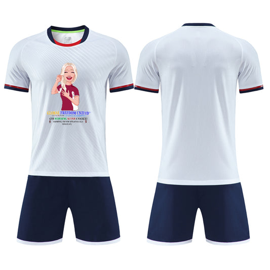 Adult Football Suit Global Freedom United Gib Mobbing Keine Chance Weiß