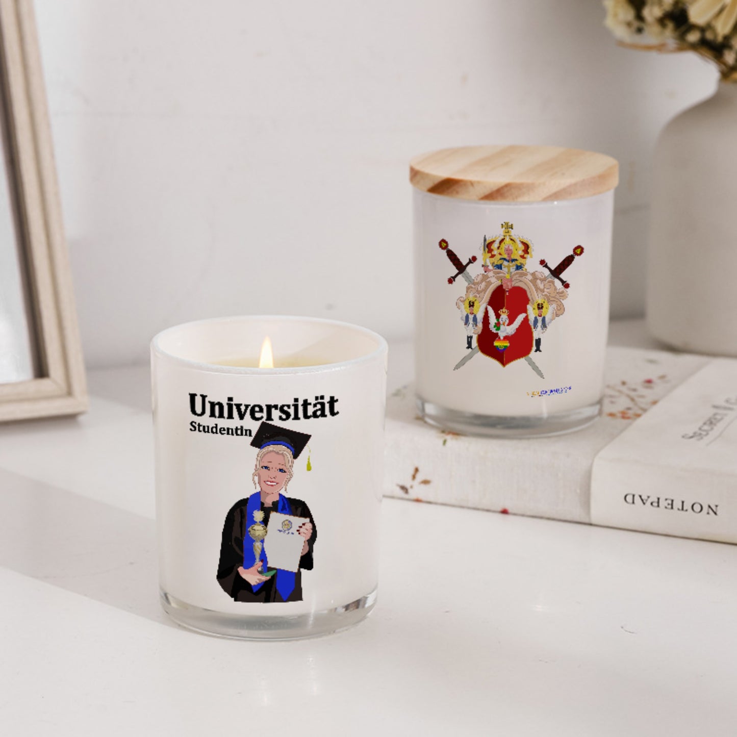 Scented Soy Candle Global Freedom United Student Girl Golden Place Blond Hair 1