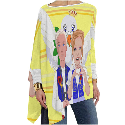 Pullover Long Sleeve T-shirt GLOBAL FREEDOM UNITED© Couple Albania Yellow