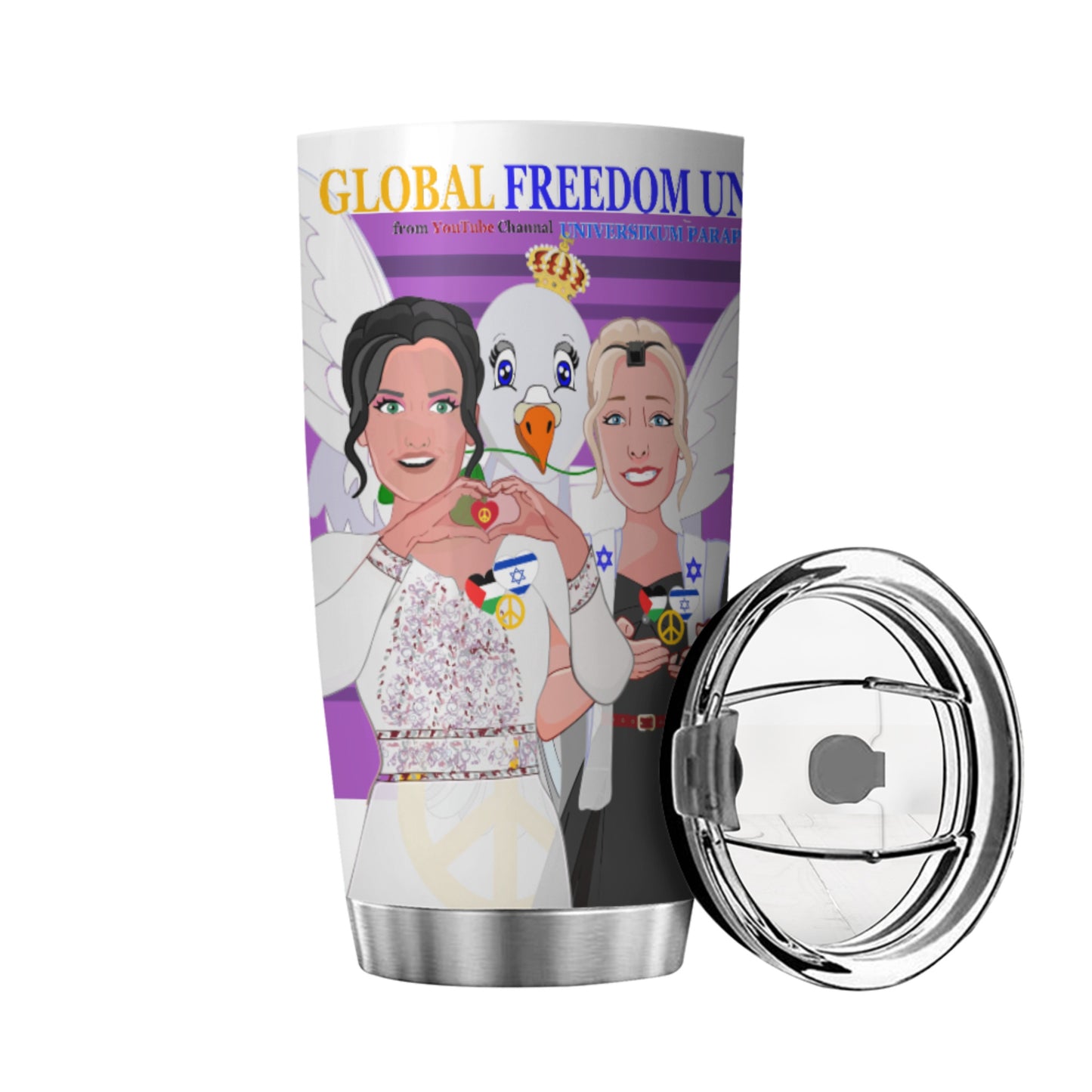 Tumbler Global Freedom United Women Palestina & Israel Lilac