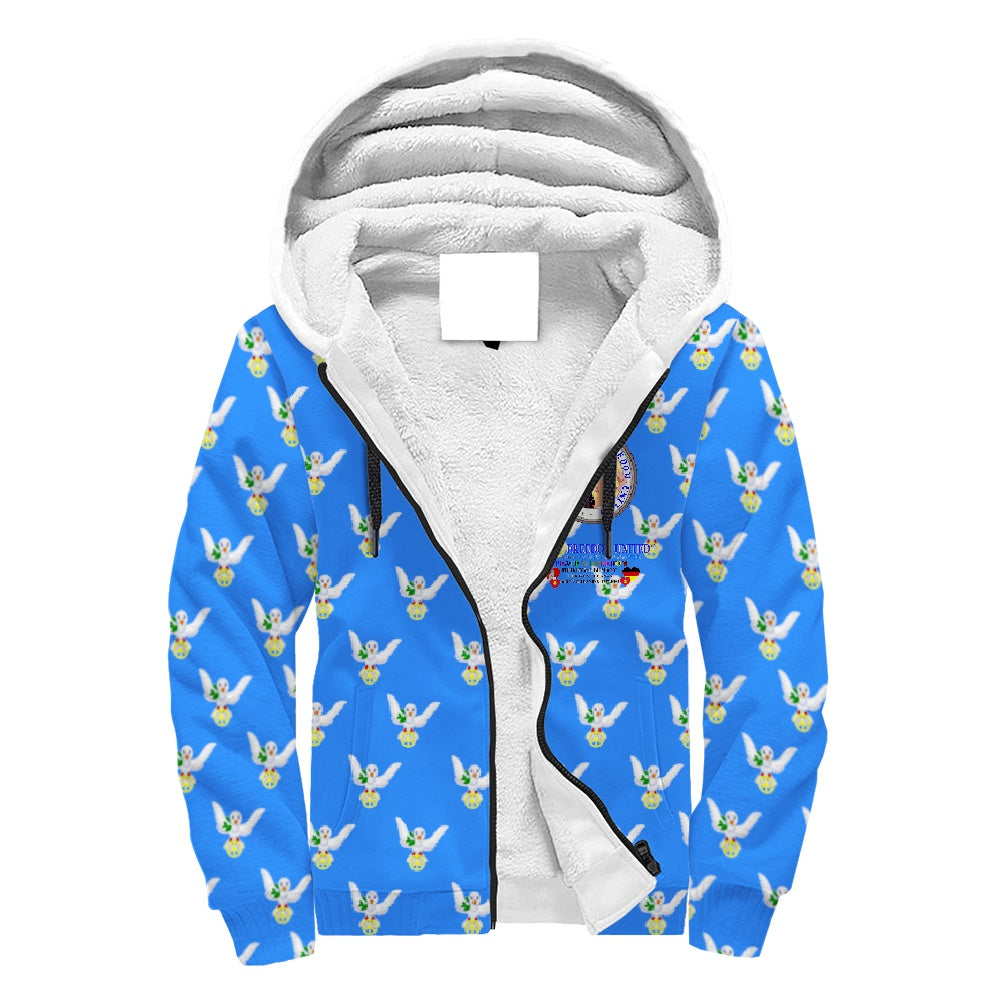 Plush Hoodie GLOBAL FREEDOM UNITED© Women Turkey & Germany Blue