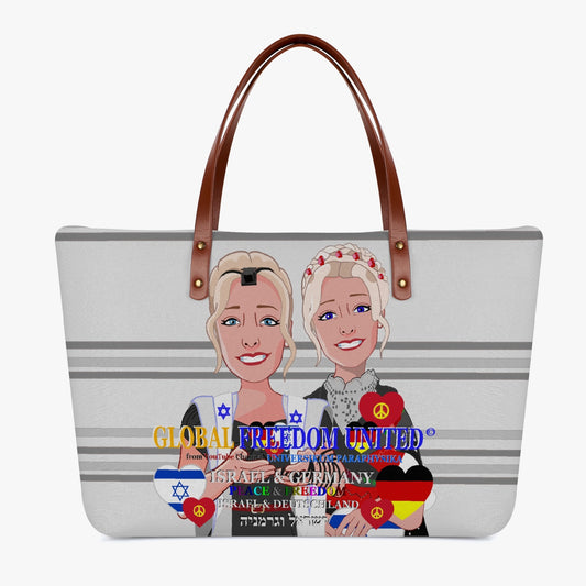 CLASSIC DIVING CLOTH TOTE BAG GLOBAL FREEDOM UNITED ISRAEL & GERMANY OLD PEACE