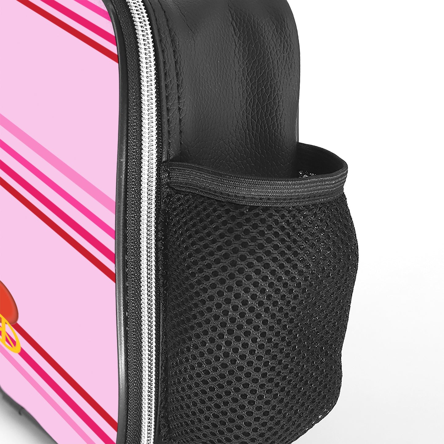 Leather Meal Bag With Straw GLOBAL FREEDOM UNITED©   Couple Edition China Pink