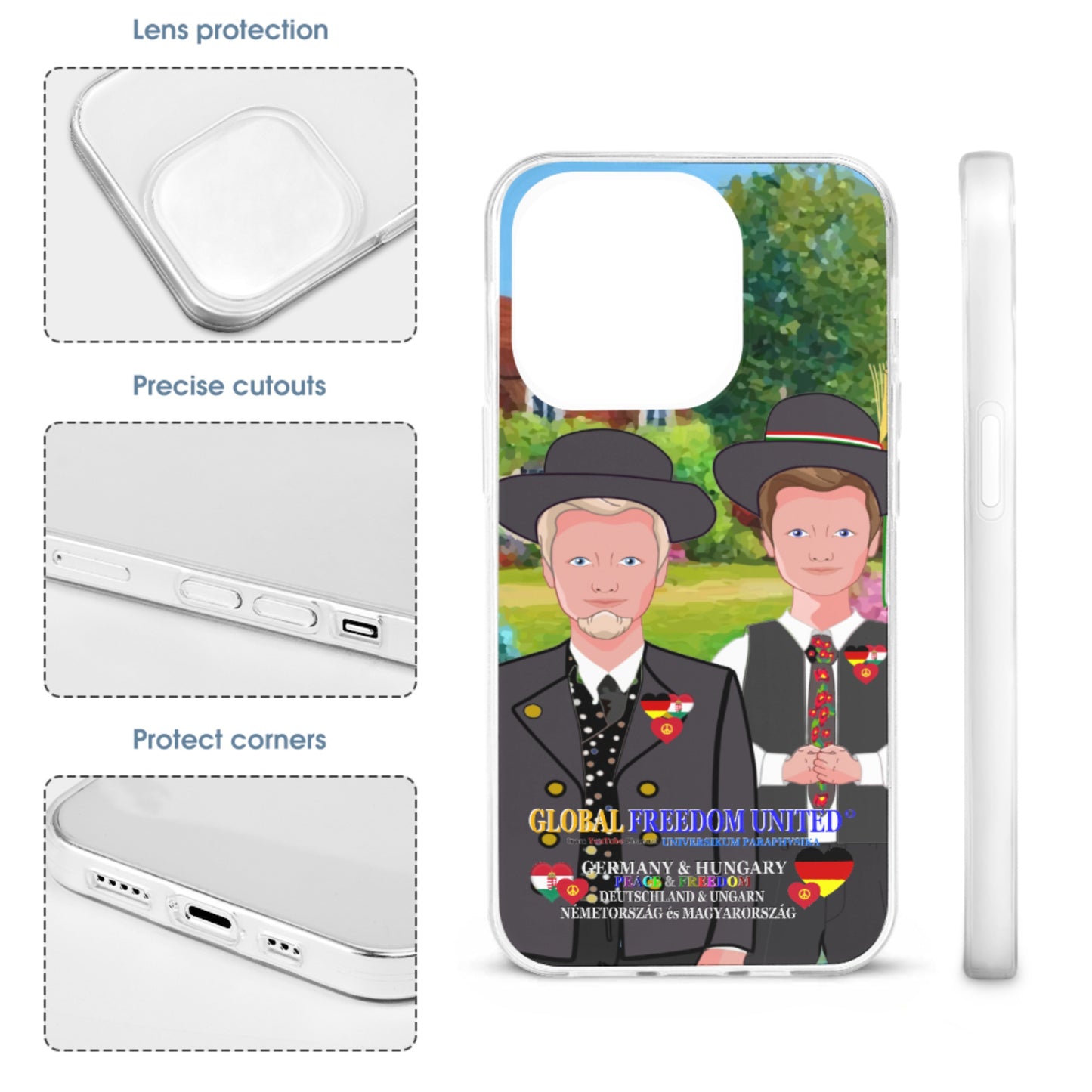Mobile Phone Case GLOBAL FREEDOM UNITED© Men Germany & Hungary