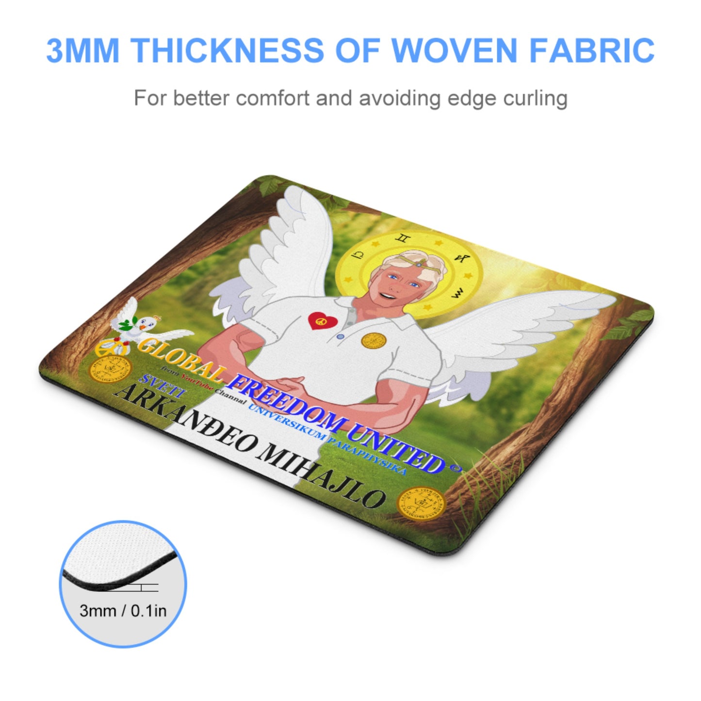 Mouse Pad Global Freedom United Archangel Michael Croatia V2
