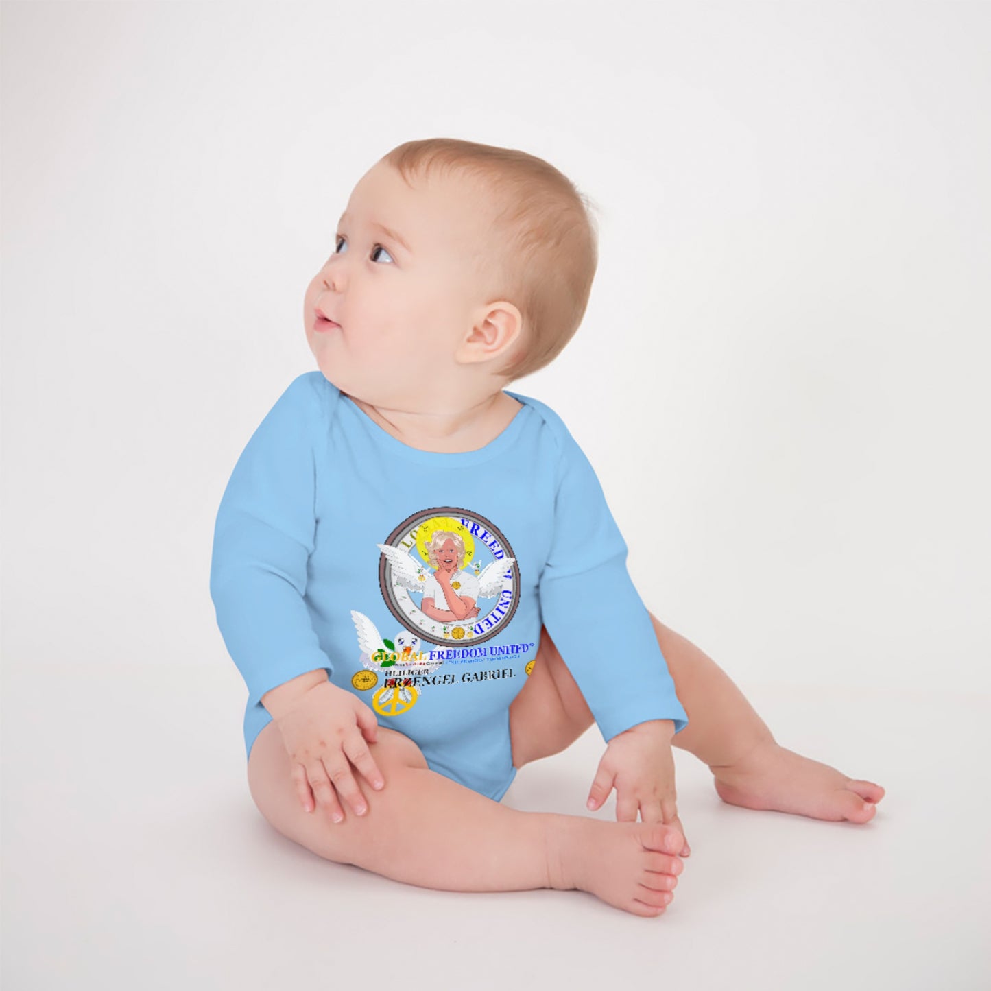 Baby Long-sleeve Bodysuit Global Freedom United Boy Archangel Gabriel