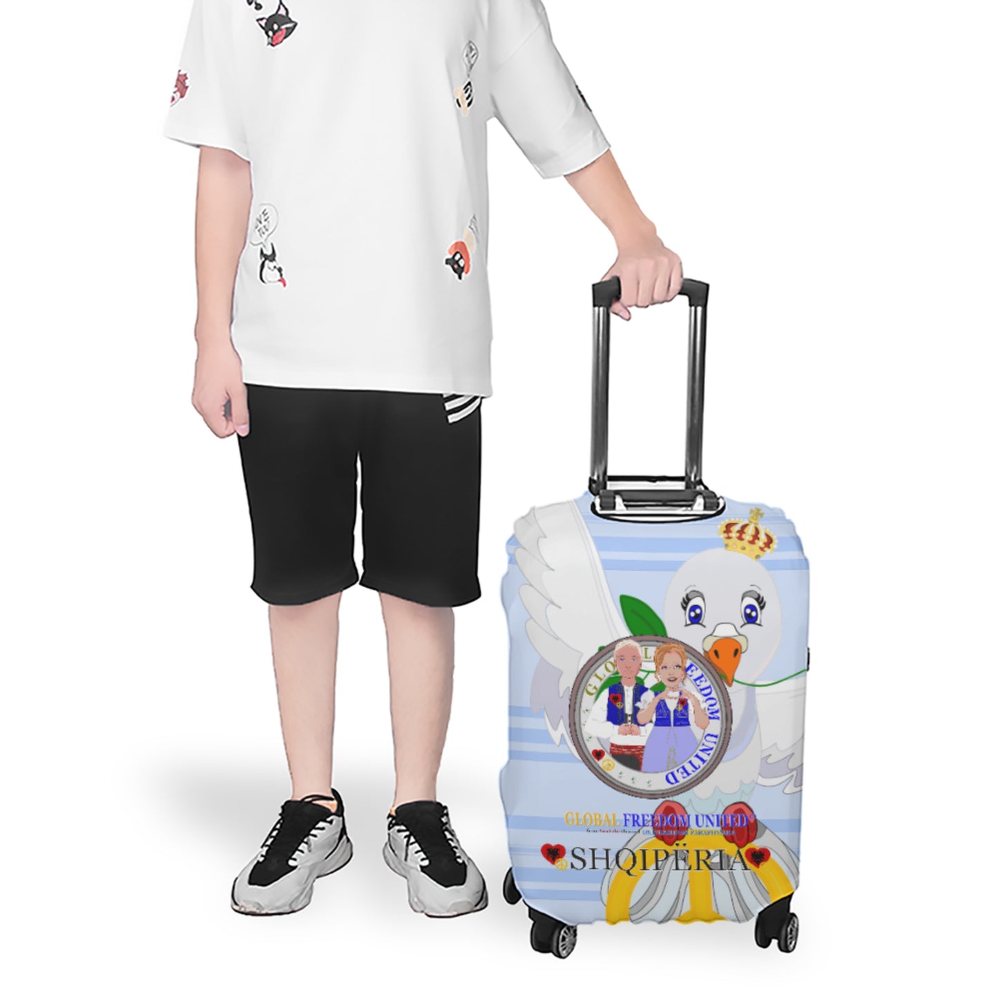 Lugguage GLOBAL FREEDOM UNITED© Couple Albania Light Blue