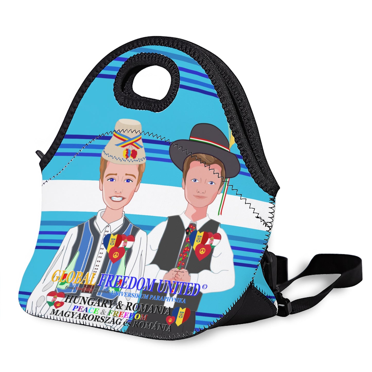 Meal Bag With Straw Global Freedom United Men Romania & Hungary Blue