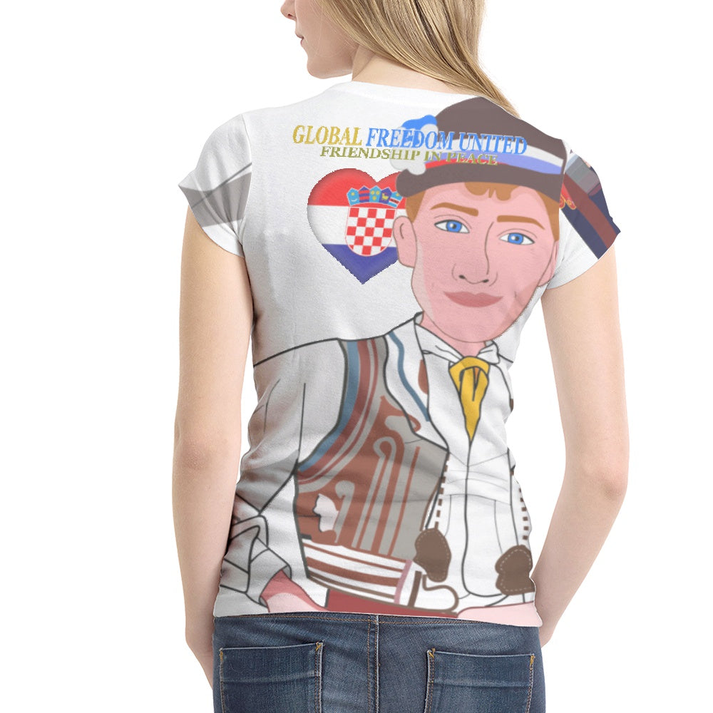 Women´s T-shirt Global Freedom United Couple Croatia