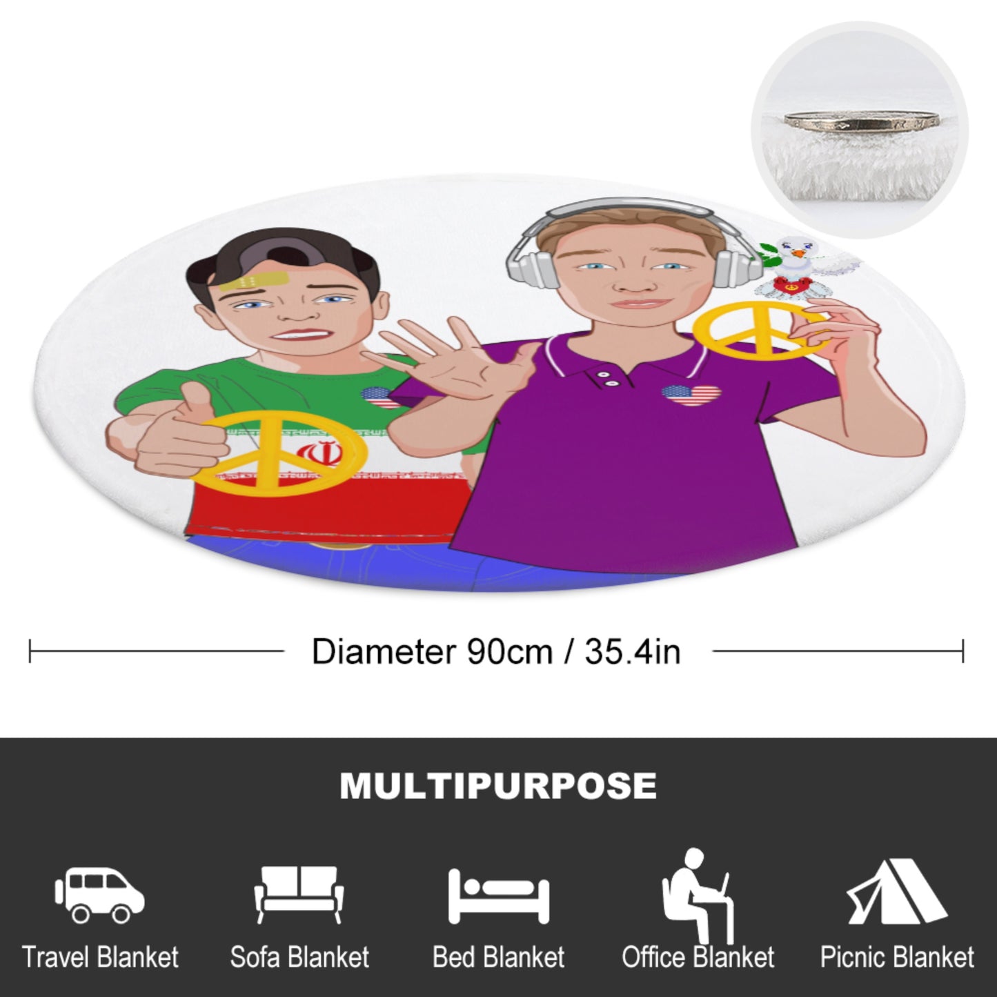 Blankets For Kits Global Freedom United Boys Iran & Usa Old Peace