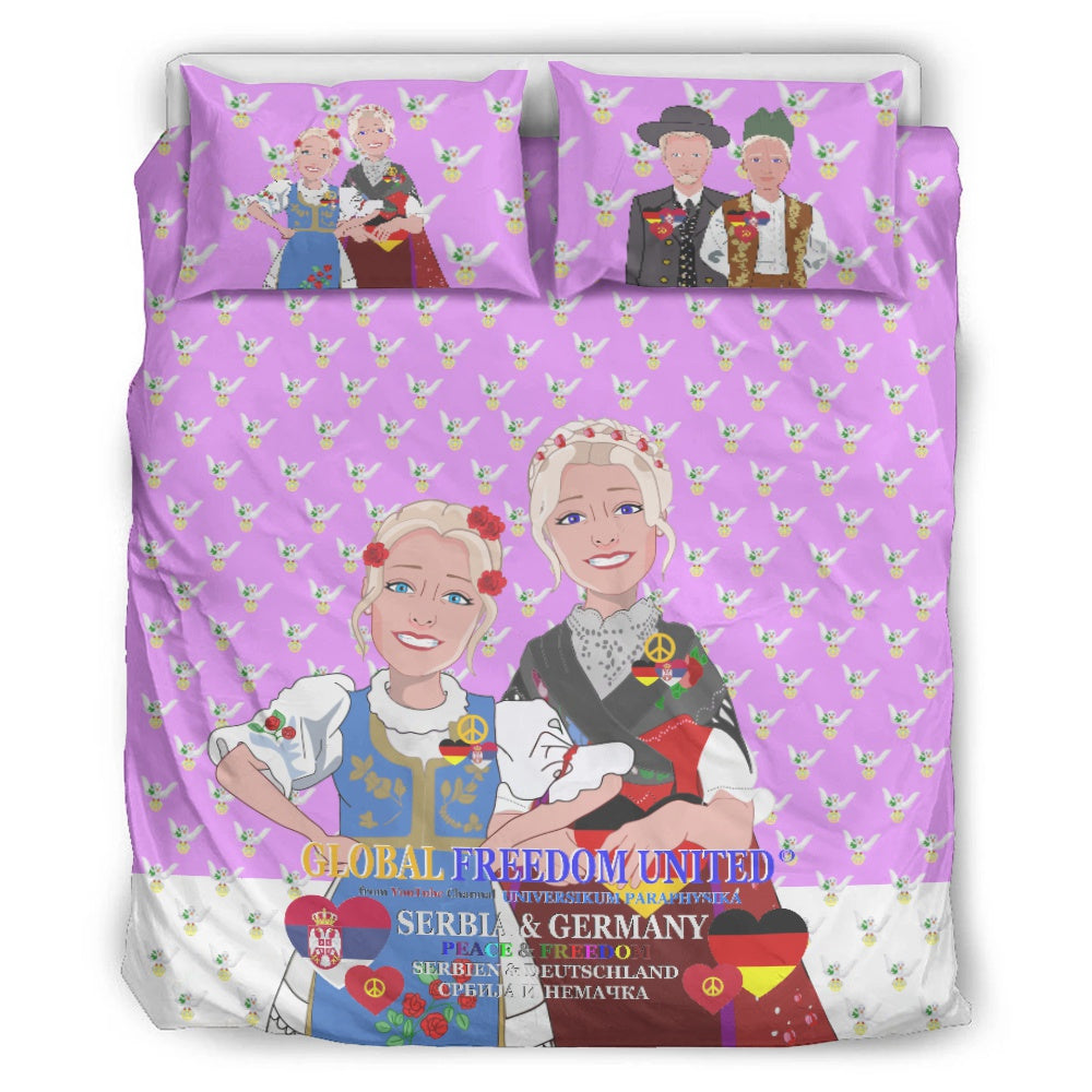 Bed Line GLOBAL FREEDOM UNITED© Women Serbia & Germany V1 Lilac Blondie