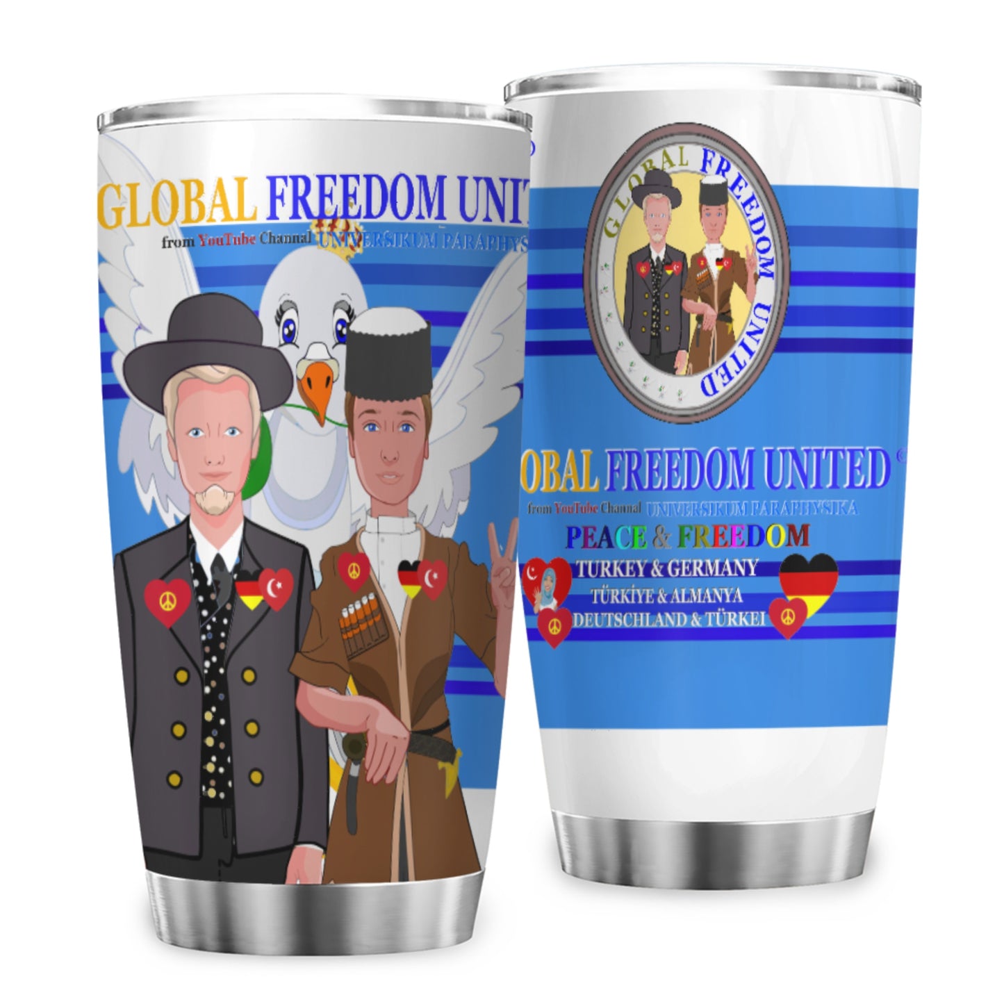 Tumbler Global Freedom United Men Turkey & Germany Deep Blue
