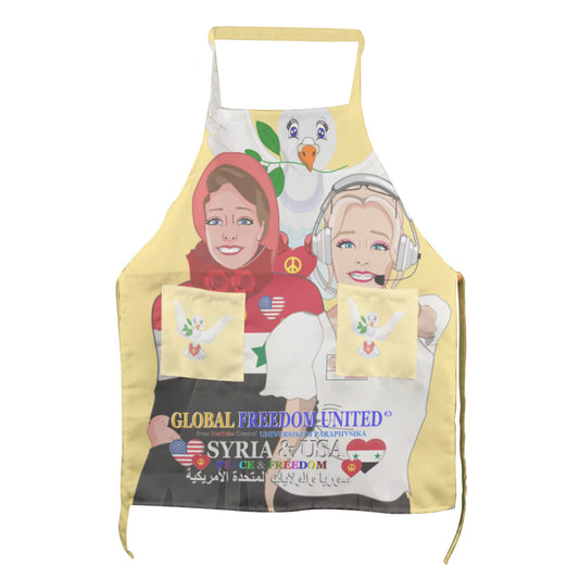 Apron GLOBAL FREEDOM UNITED© Women Syria & USA Yellow