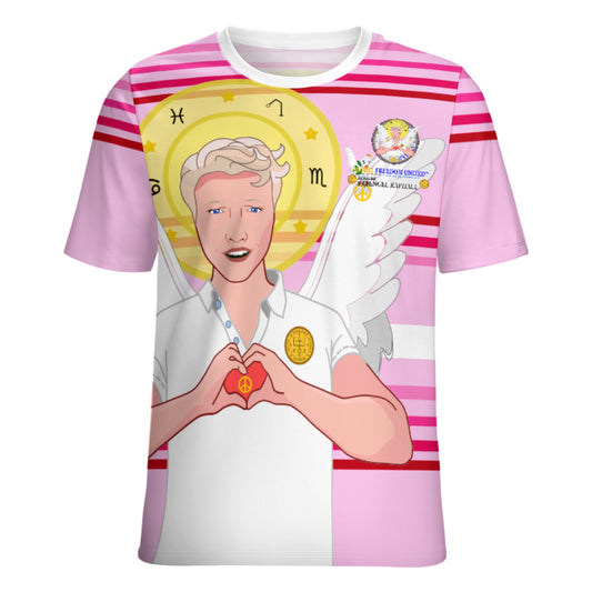 Women´s T-shirt 2 GLOBAL FREEDOM UNITED© Archangel Rafael German Pink2