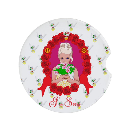 Ceramic Car Coaster Global Freedom United I´m Sorry From A Girl