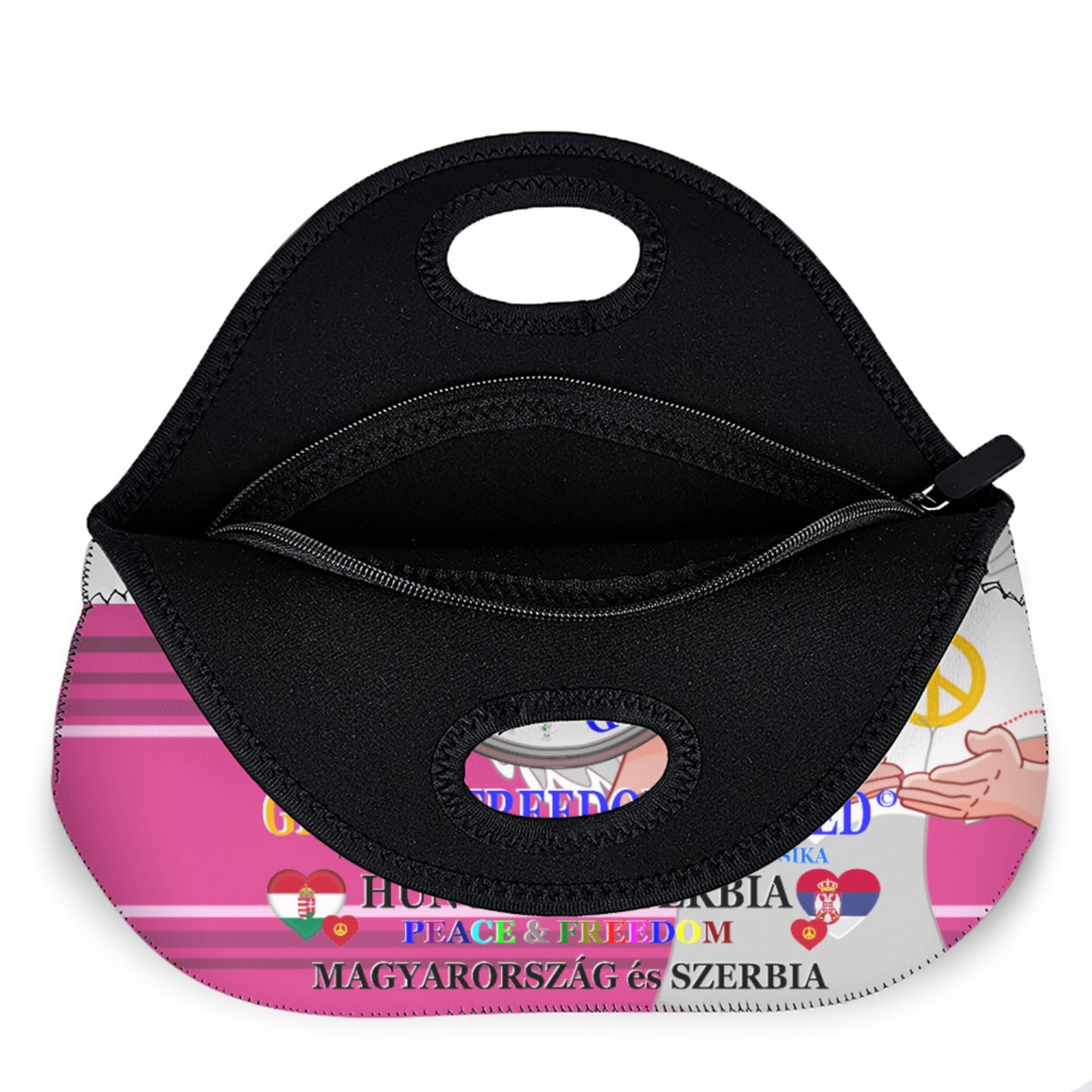 Meal Bag GLOBAL FREEDOM UNITED© Women Hungary & Serbia Pink 1