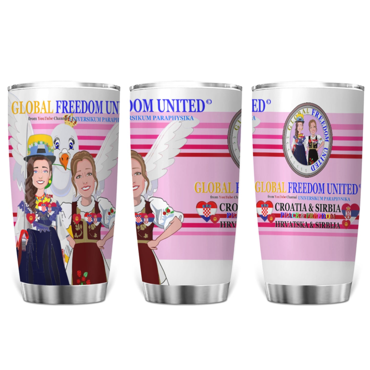 Tumbler Global Freedom United Women Croatia & Serbia Pink2