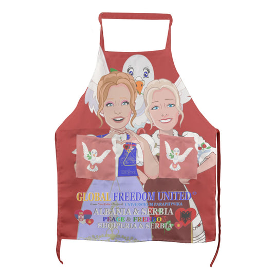 Apron GLOBAL FREEDOM UNITED© Women Albania & Serbia Red