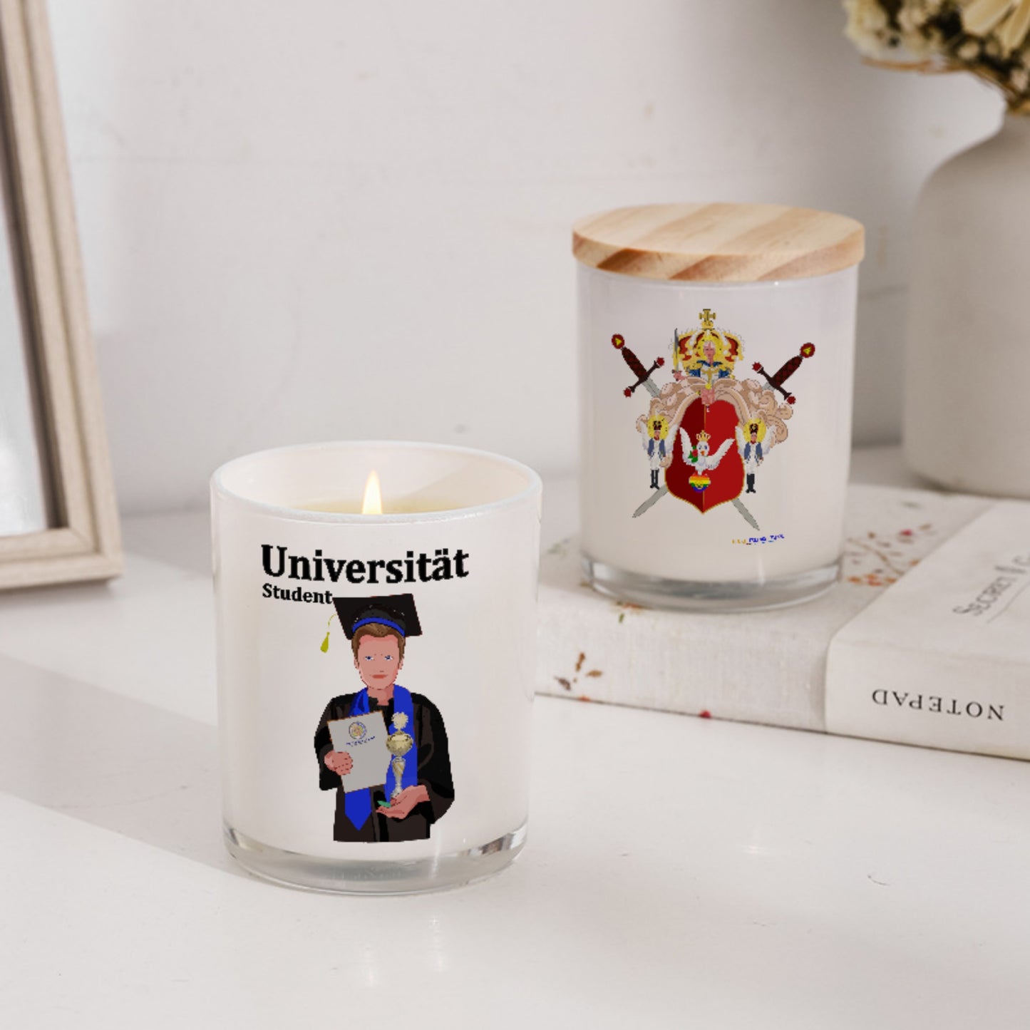 Scented Soy Candle Global Freedom United Student Boy Golden Place Brown Hair 2